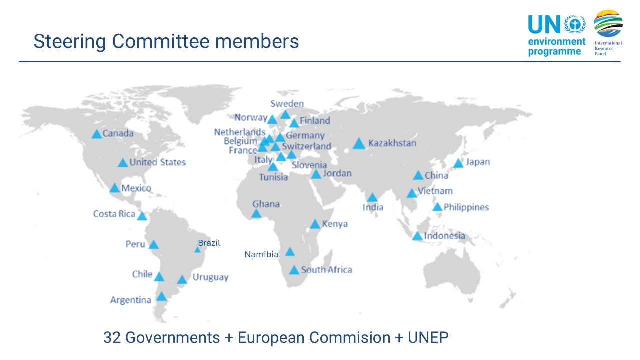 Map of the Steering Committee members.